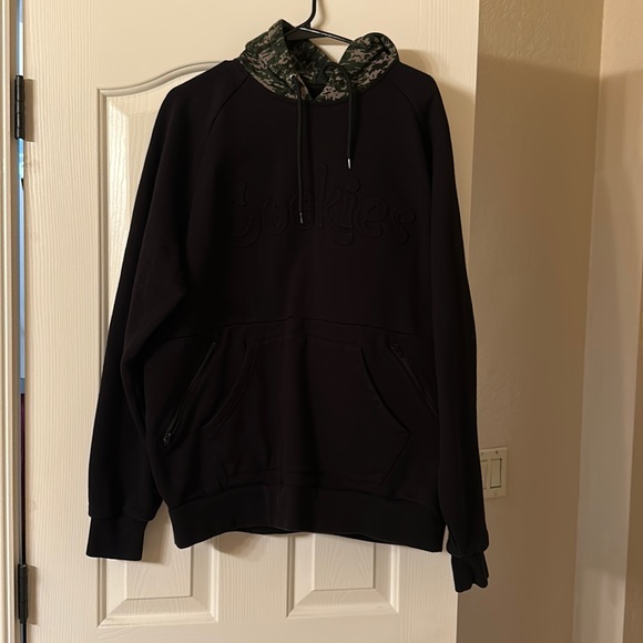 Cookies SF Embossed Spell Hoodie Black Camo Sweatshirt Pullover Size XL - Picture 4 of 6